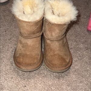 UGG Tan Kids Boots with Cream Fur